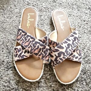 Lulu's Leopard Print Women's Sandals - Size 6